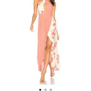 Criss-cross neckline maxi dress